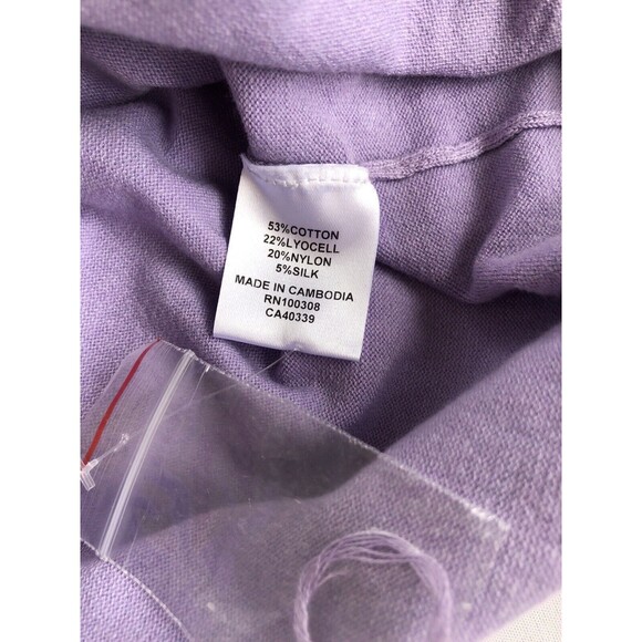 Peter Millar Crown Crest Cotton Silk British Lavender 1/4 Zip Sweater NWOT - Picture 6 of 9